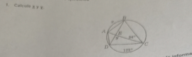 Calcule χ y Y
informa