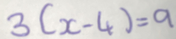 3(x-4)=9