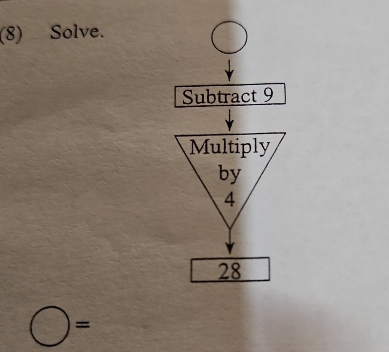 (8) Solve. 
=