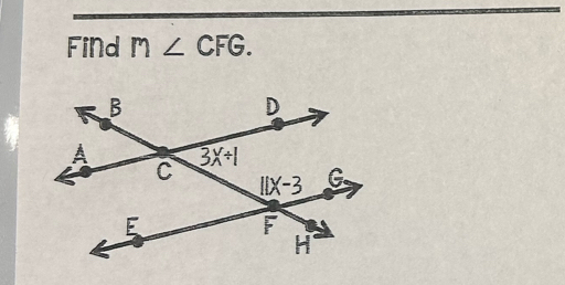 Find m∠ CFG.