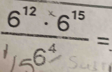 frac 6^(12)· 6^(15)^1/_156^4=