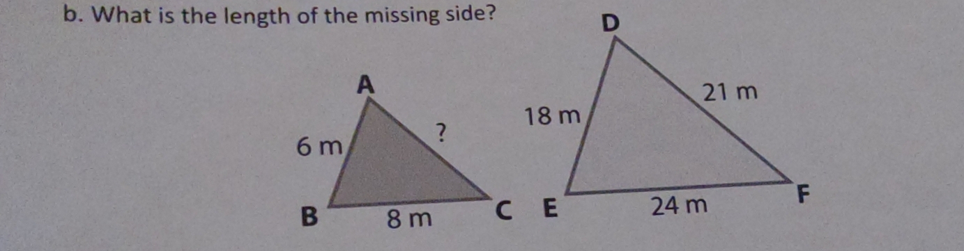 What is the length of the missing side?