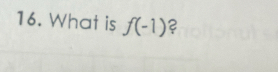 What is f(-1) 2