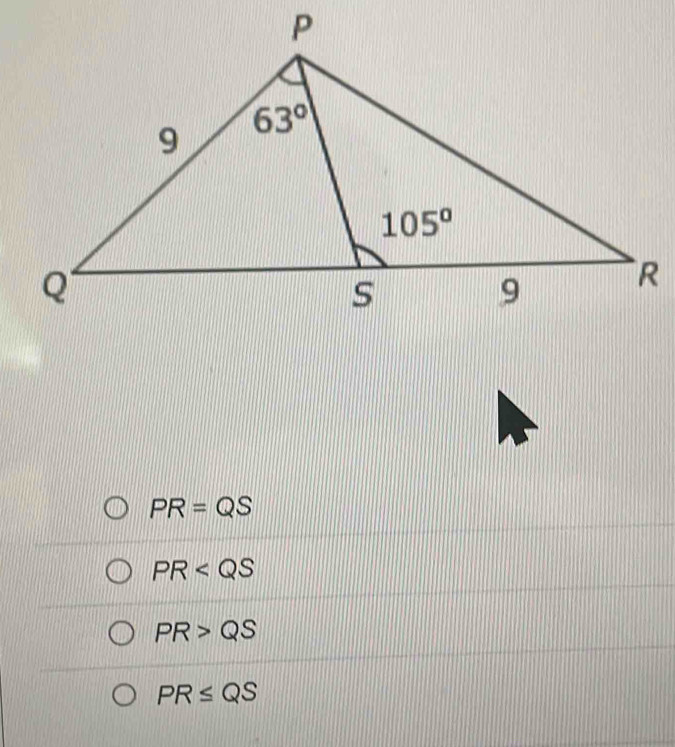 PR=QS
PR
PR>QS
PR≤ QS