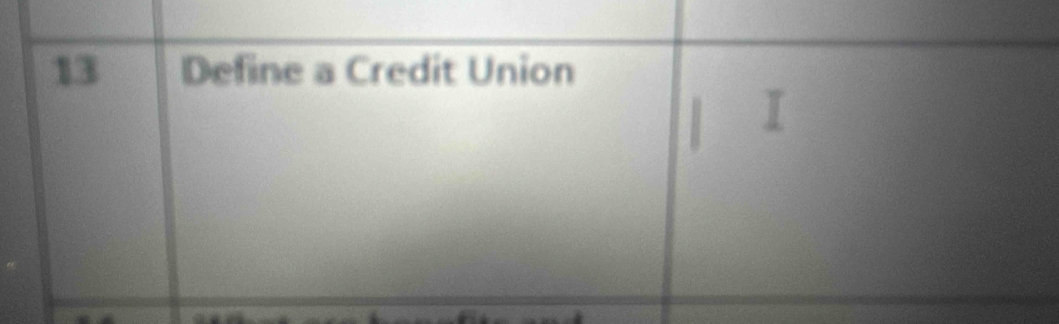 Define a Credit Union