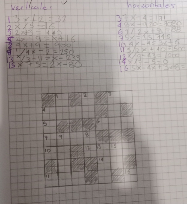 verflcale horizontales
13x+2=32
37x-4=171
2x/5=16
48x-920=7080
32x+3=440
61/2x+8=88
5 2x-9=x416
75x=35.745
8 9x+9=900
104x-4=3x+6
1/4x-2=250
115/2x+40=500
13 /3-11=x-233
12x/9-43=1000
15x+5=2x-80
14* 17-5=0
165x-4x+3x+8=