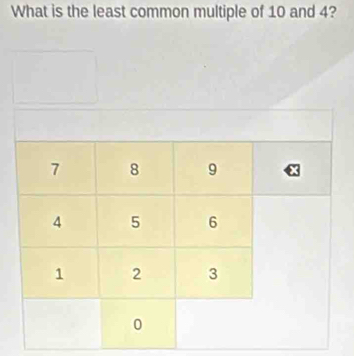 What is the least common multiple of 10 and 4?