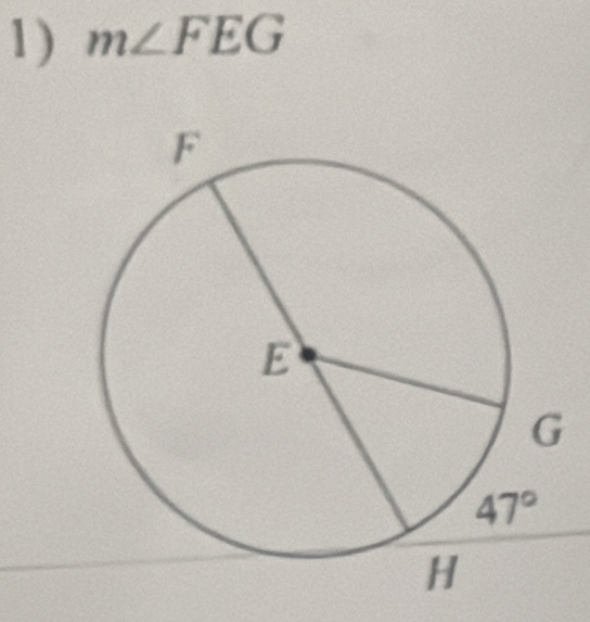 m∠ FEG