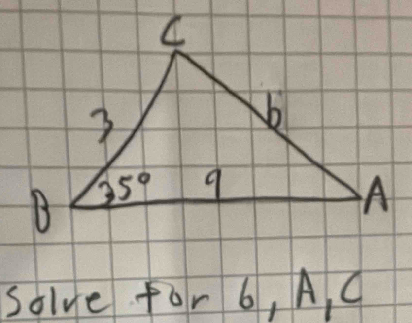 solve for 6, A, C