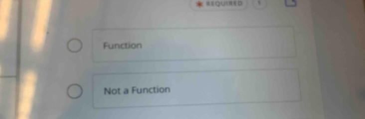 Function
Not a Function