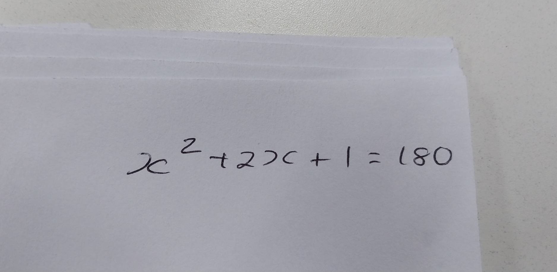 x^2+2x+1=180