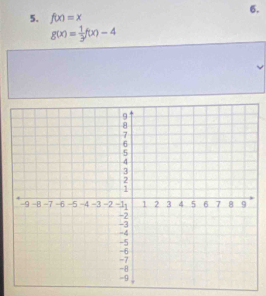 f(x)=x
g(x)= 1/3 f(x)-4