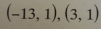 (-13,1),(3,1)