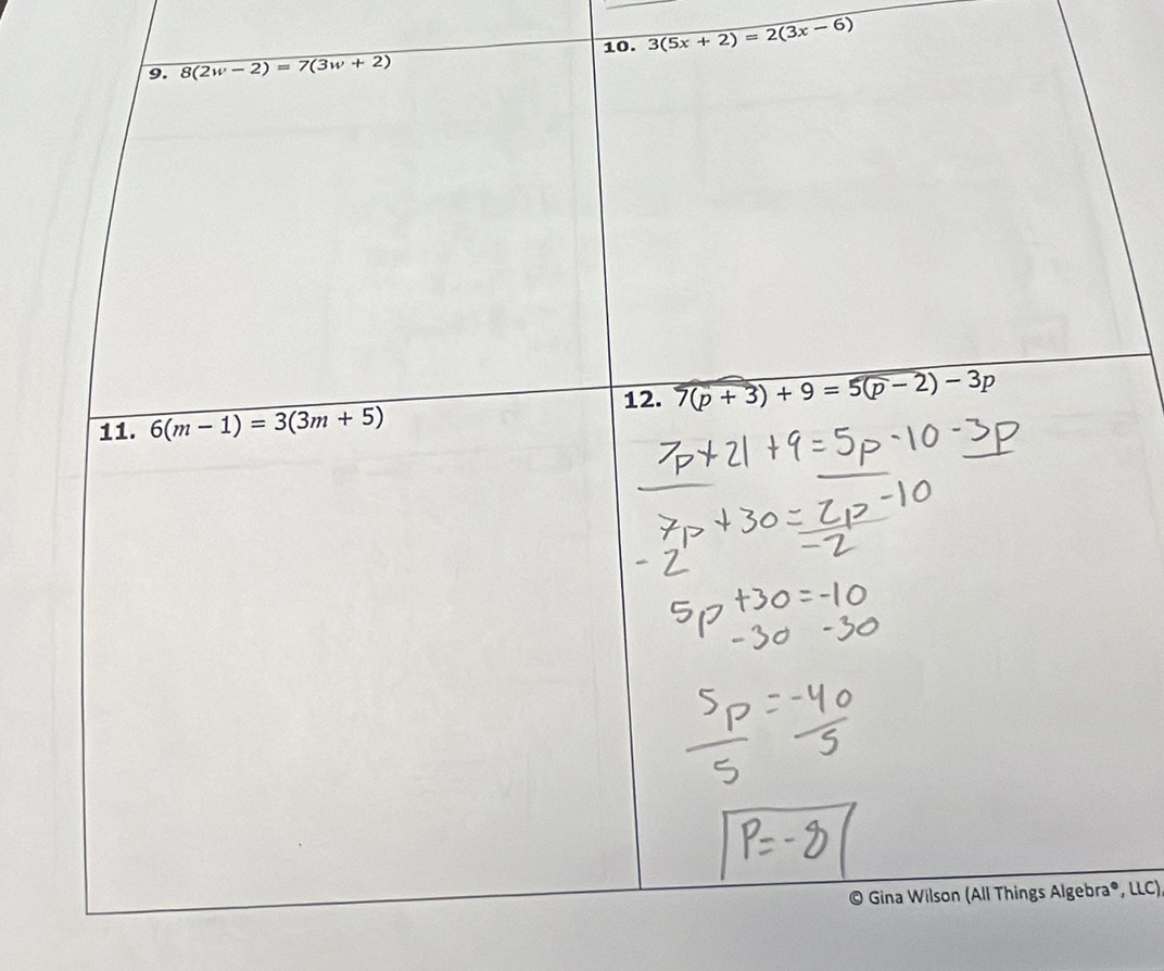 3(5x+2)=2(3x-6)
®, LLC)