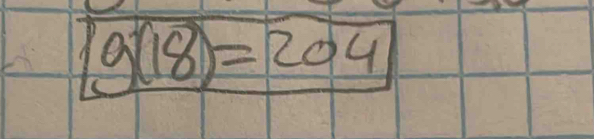 boxed g(18)=204