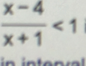  (x-4)/x+1 <1</tex>