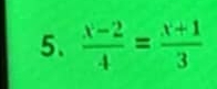  (x-2)/4 = (x+1)/3 