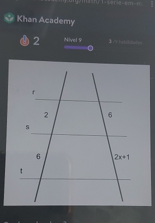 Khan Academy
2 Nível 9 3 /9 habilidades