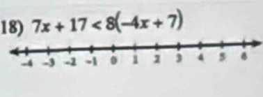 7x+17<8(-4x+7)