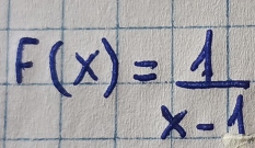 F(x)= 1/x-1 