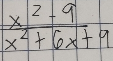  (x^2-9)/x^2+6x+9 