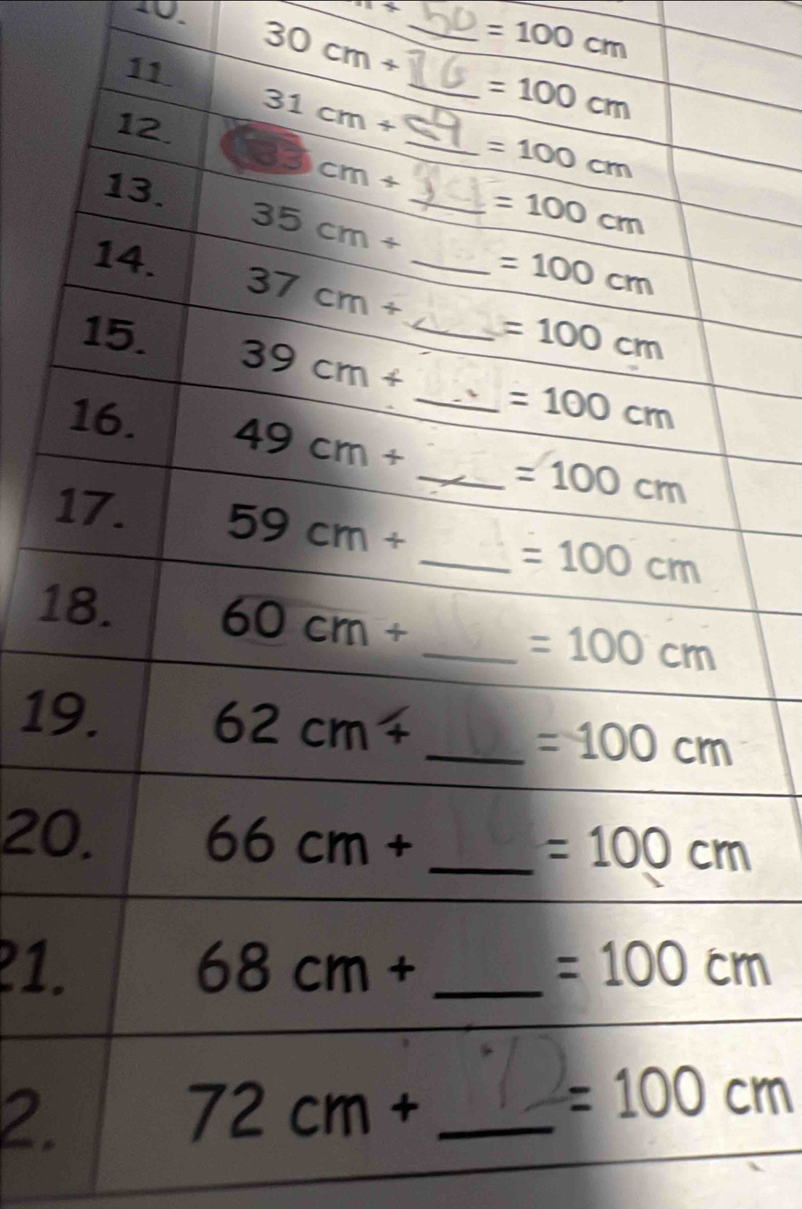 10
1-x
30cm+
_ =100cm
1
1
20
21
2.