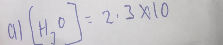 al [H_2O]=2.3* 10