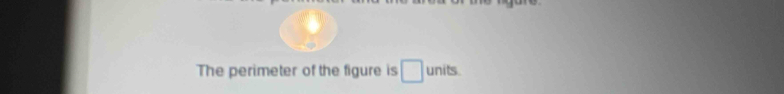 The perimeter of the figure is □ units.