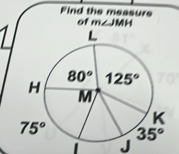 Find the measurs
of m∠ JMH