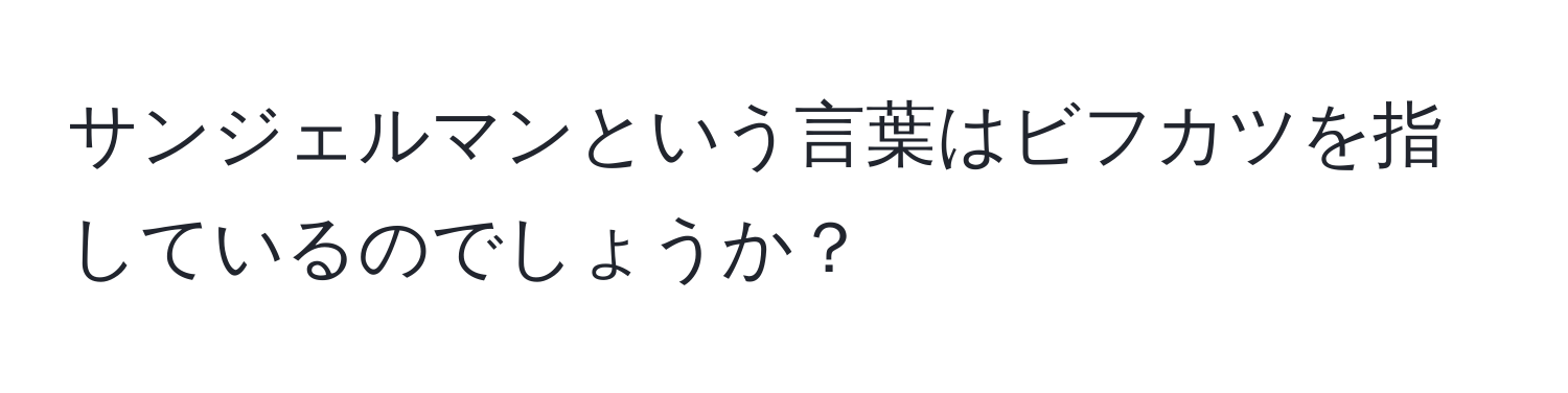 サンジェルマンという言葉はビフカツを指しているのでしょうか？