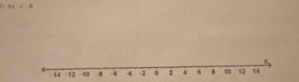 ) 4x<8</tex>