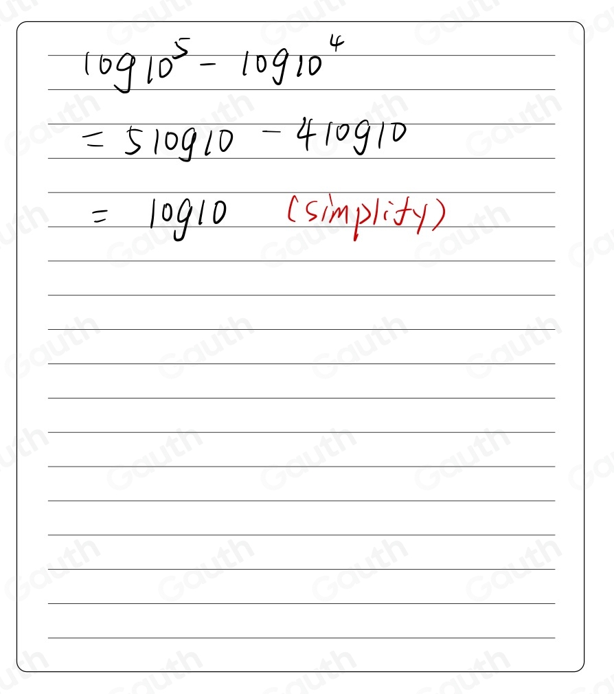 Solved: Express as a single logarithm and, if possible, simplify. log ...