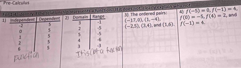 Pre-Calculus
F
1