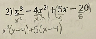 x³ - 4x² + 5x - 20