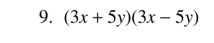 (3x+5y)(3x-5y)