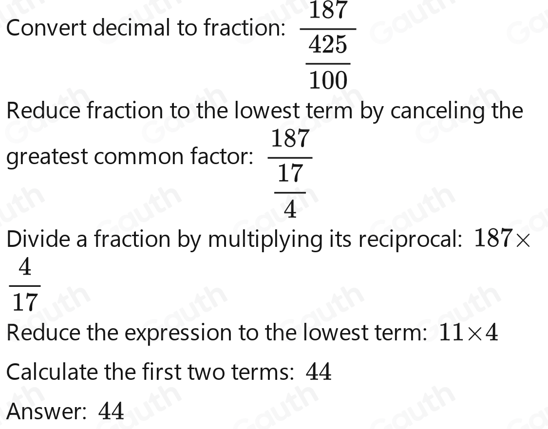 Solved: 187/ 4.25 [Math]