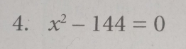 x^2-144=0