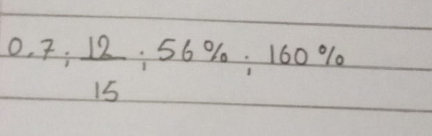 0.7;  12/15 ; 56%; 160%