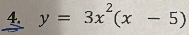 y=3x^2(x-5)