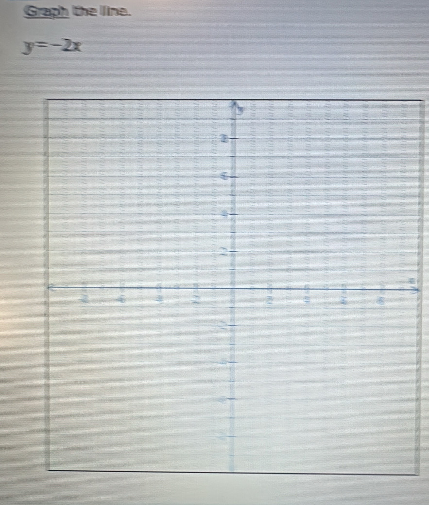 Graph the lline.
y=-2x