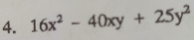 16x^2-40xy+25y^2