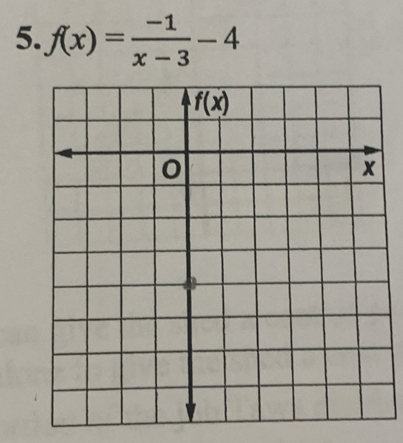 f(x)= (-1)/x-3 -4