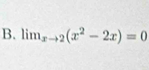 lim _xto 2(x^2-2x)=0