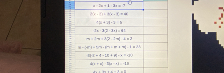 4x+3x+4+3=0