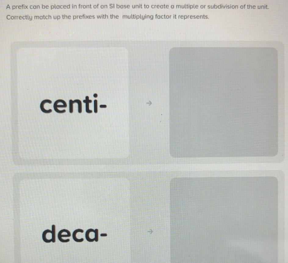 Solved: A prefix can be placed in front of an SI base unit to create a ...