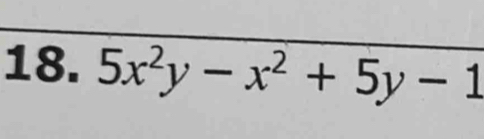 5x^2y-x^2+5y-1