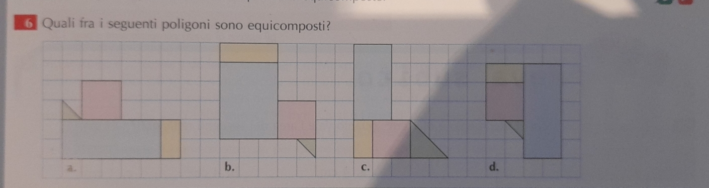 Quali fra i seguenti poligoni sono equicomposti?