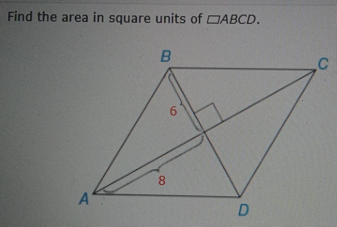 Find the area in square units of □ ABCD.