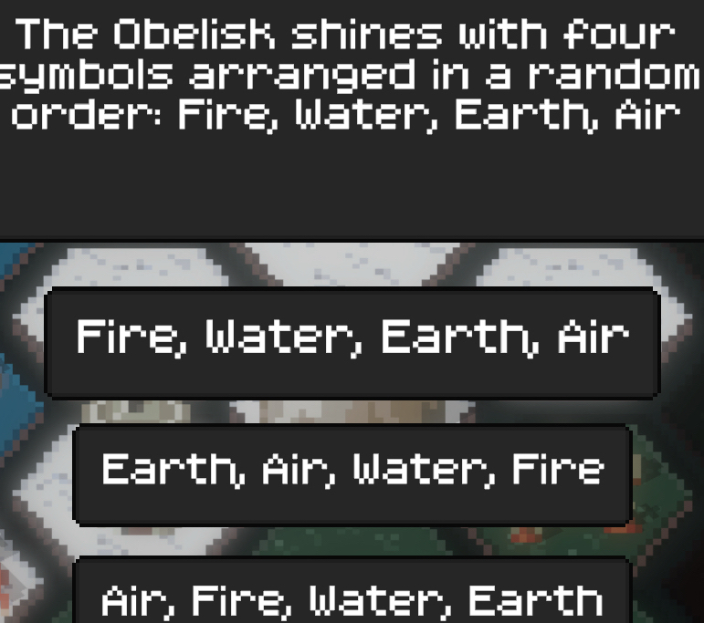 Solved: The Obelisk shines with four symbols arranged in a random order ...
