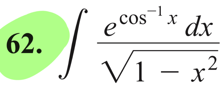 ∈t frac e^(cos ^-1)xdxsqrt(1-x^2)